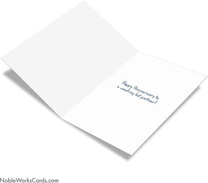 NobleWorks Started Smoking - Anniversary Greeting Card with Envelope (4.63 x 6.75 Inch) - C9583ANG