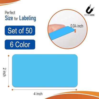 Dry-Erase Magnetic Labels Full Colored 4 x 2 inch