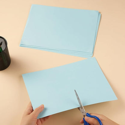 Wishop 20 Sheets Colored Thick Paper Cardstock Blank for DIY Crafts Cards Making, Invitations, Scrapbook Supplies (Light Blue, 8.5 x 11 inches)