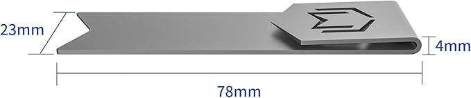 CZUR Metal Bookmark, Stylish Bookmarks, Teacher Valentine Gift, Unique Gift for Women, Men, Readers, Light&Durable Reward Bookmark with ANODIZING Technology, SuperGrip U-Shape Design-Dark Gray