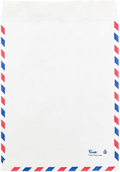JAM PAPER Tyvek Tear-Proof Open End Catalog Envelopes - 10 x 13 - White Airmail - 25/Pack