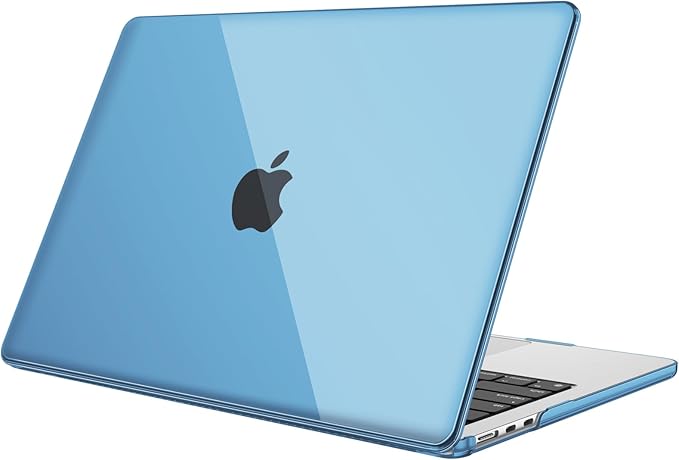 Fintie Case for MacBook Air 13.6 Inch A3113 A2681 (2022 2023 2024 Release) - Snap On Hard Shell Cover for MacBook Air 13.6" M2 M3 Chip with Liquid Retina Display and Touch ID (Crystal Ocean Blue)