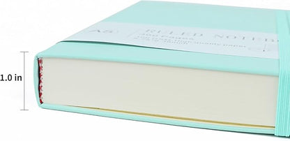 Journal Notebook Journal for Men/Women Journals for Writing A5 180Sheets 360Pages College Ruled Notebook 100gsm Lined Paper Leather Hardcover Journal 5.9'' X 8.4'' (Blue)