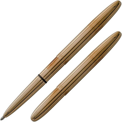 Fisher Space Pen Brass Alloy Bullet Space Pen, Ballpoint, Polished Brass, Black Ink, Gift Box