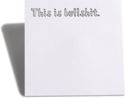 Fresh Outta Fucks Pad and Pen Funny Sticky Notes and Pen Set White Elephant Gift Novelty Pen Funny Desk Accessory Fun Gifts for Friends (B-Set 2 Pen+4 Notes)