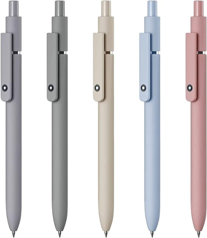 erofa 5 PCS Zennyth Gel Pens Quick Dry Fine Point Premium Retractable Rolling Ball Black Ink Smooth Writing Pens for School Office (Morandi)