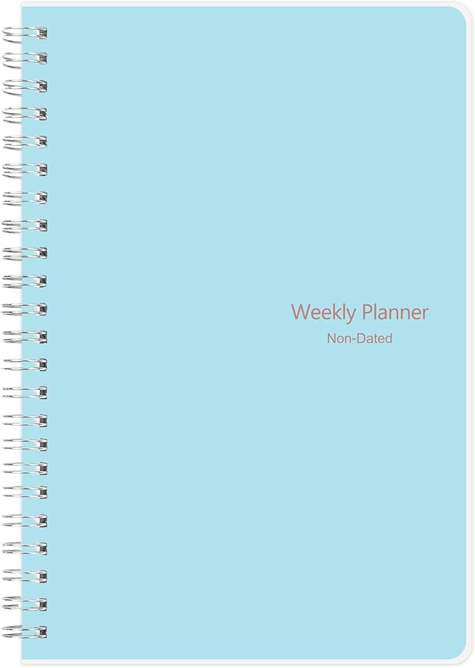 Weekly Planner with Habit Tracker Undated 52 Weeks To Do List Notebook Teacher Academic Weekly Planner Notebook for Weekly Goals Work Planner, 5.8" x 8" - Blue