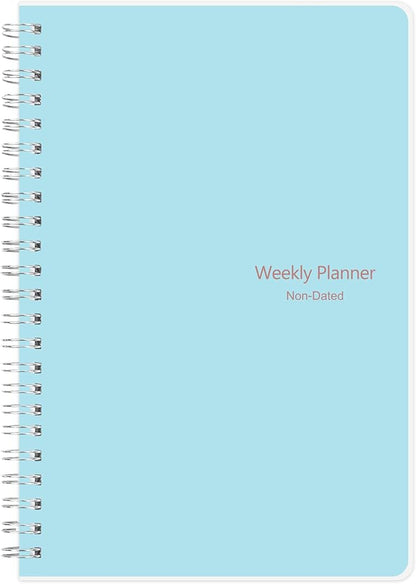 Weekly Planner with Habit Tracker Undated 52 Weeks To Do List Notebook Teacher Academic Weekly Planner Notebook for Weekly Goals Work Planner, 5.8" x 8" - Blue