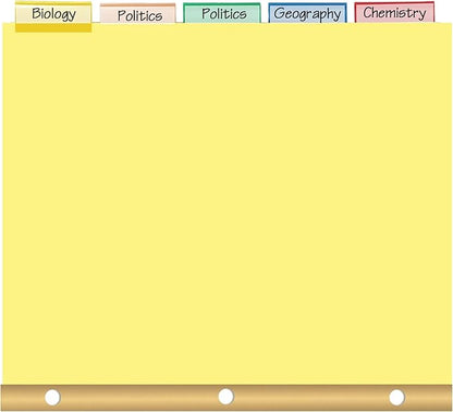 Binder Divider, PANDRI 200 Pack Binder Index Dividers with 5 Tabs and Sticky Notes, Letter Size Paper Binder Divider for School Office Home Business