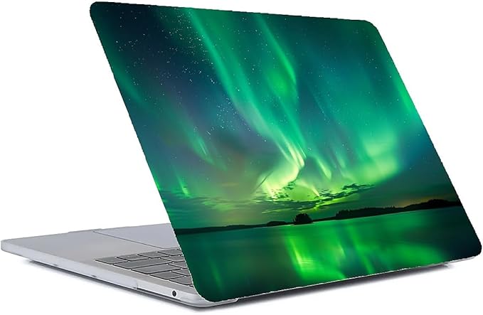 Compatible with MacBook Air 13.3 inch Case 2018-2020 Release A1932 A2179 A2337, Iceland Green Aurora Hard Plastic Shell Cover Case