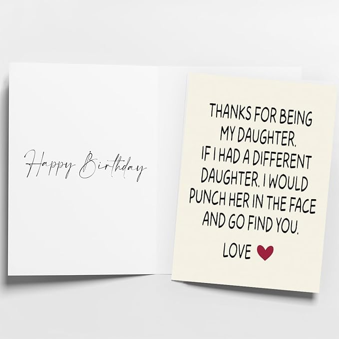 Birthday Card for Daughter | Daughter Birthday Card | Birthday Card Daughter | Daughter Birthday Card from Mom & Dad & Parents | Funny & Happy Birthday Card & Gifts for Adult Daughter