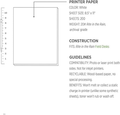 Copier Paper White 200 Sheets