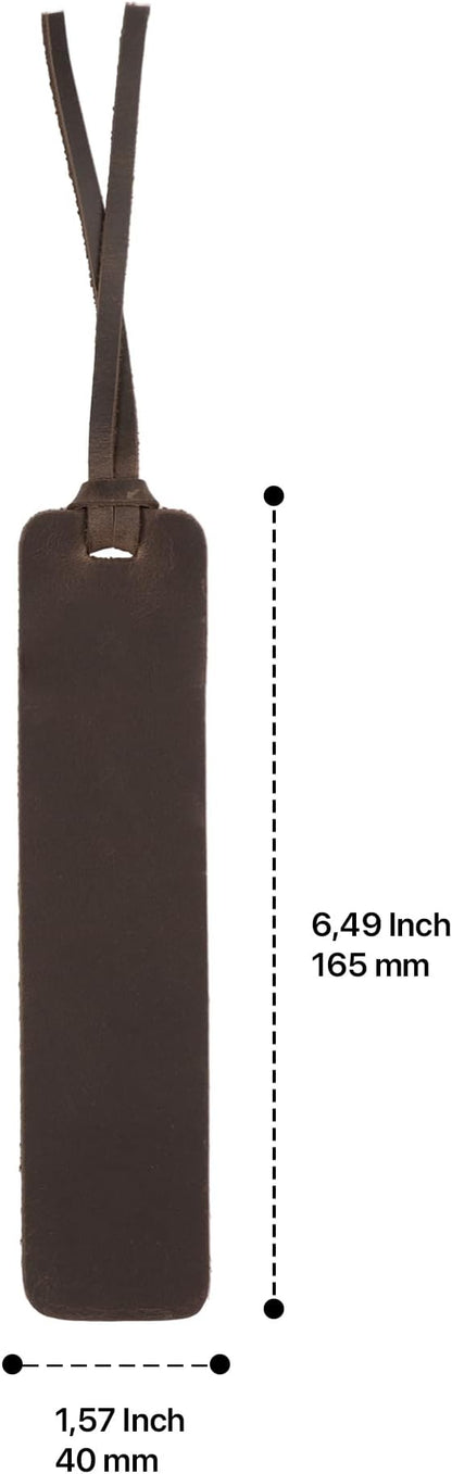 Londo Genuine Leather Handmade Bookmark (Set of 2) (Knotted, Chestnut)