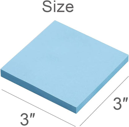 (24 Pack) Sticky Notes 3x3 in Pastel Post Stickies Super Sticking Power Memo Pads, Strong Adhesive, 74 Sheets/pad