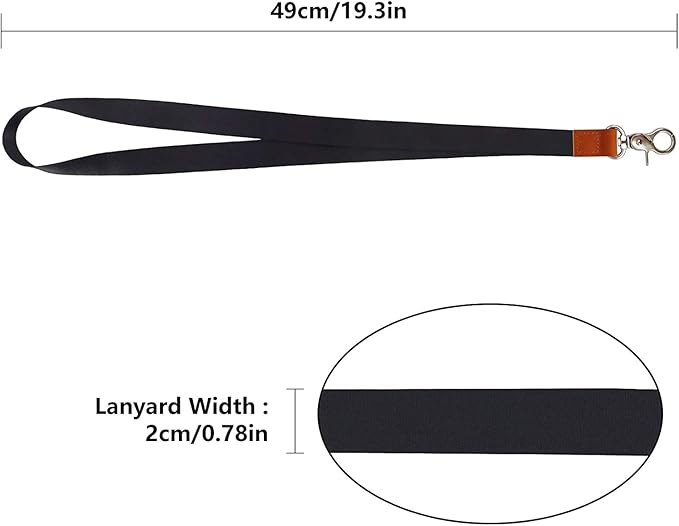 Lanyard, Long Neck Lanyard Key Lanyard, Id Badge Lanyard for Women and Men, Cute Cool Lanyard Strap for Car Keys, Card Holder, Whistle, Keychain, Wallet (Orange)