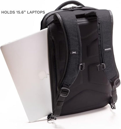 Knack Series 1 Laptop Backpack Fits up to 15 Inch - Knack Bags Carry-On Backpack, TSA Approved, Expandable Travel Backpacks With 3 Day Outfit Capacity (Stealth Black, Medium)