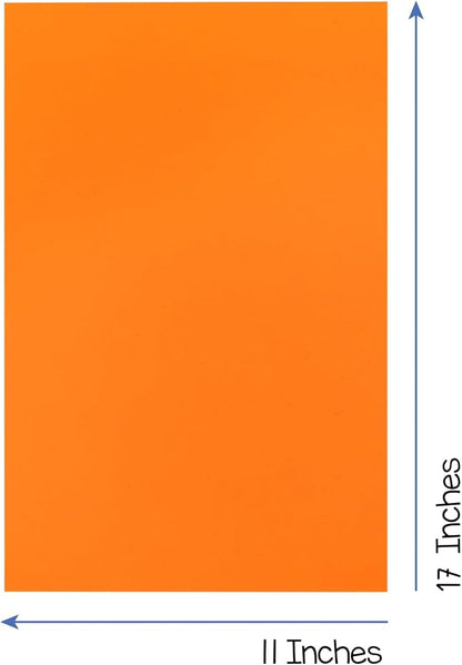 Hygloss Bright Orange Colored Paper - 24 lb, 89 GSM, Acid-Free, Fade-Resistant, 11x17-Inch Ledger Size Color Copy Paper, 90 Sheets