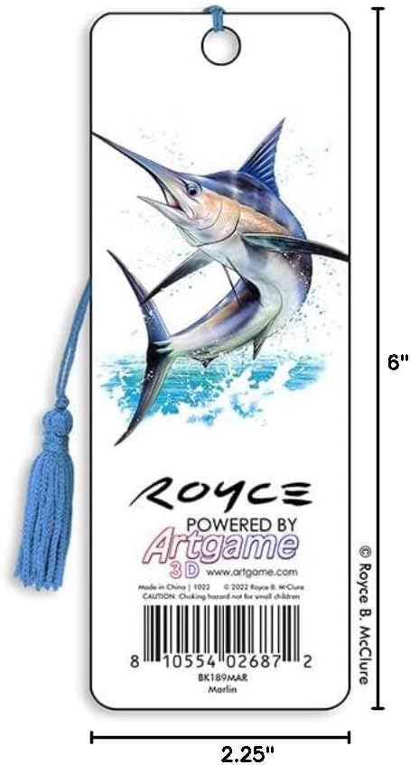 3D Bookmarks Featuring The Artwork of Royce B Mcclure (Marlin)
