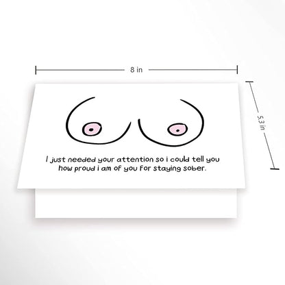 Funny Sobriety Card, Sobriety Gift for Men Women, Sober Card for Sober Loved One in Recovery