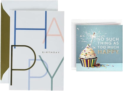 Hallmark Signature Birthday Cards (Big Birthday Wishes & Best Birthday Ever) - Premium Greetings