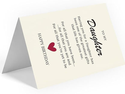 Daughter's Birthday Card - Happy Gift for Her