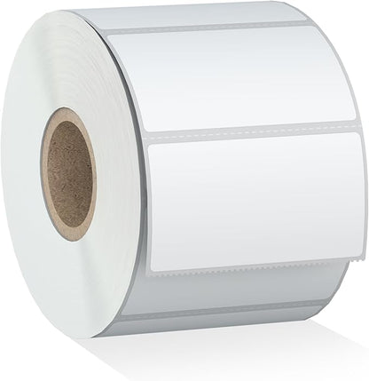 Misofuki 2.25x1.25 1000 Labels Rectangular White Direct Thermal Stickers Labels Roll Compatible with Zebra, Rollo, MUNBYN, Self-Adhesive Direct Thermal Labels