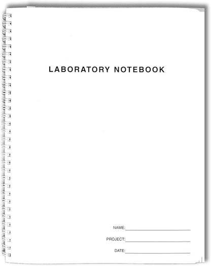 BookFactory Student Lab Notebook (Scientific Grid Format) - Standard No Carbon Copies 8.5" x 11" 75 Pages [Wire-O Bound] (LAB-075-WTG)
