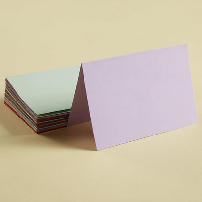 50 Pack Blank Cards Folded Cardstock Thank You Blank Greeting Cards for Invitations, Wedding, Greeting Cards, All Occasion DIY (Multicolor, 5x7)