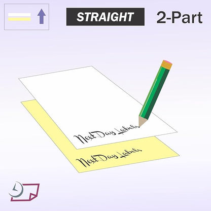 NextDayLabels - Superior Carbon-less NCR, Pre Collated Paper, 500 Sheets Per Pack (8-1/2" x 11" 2 Part Straight, #5914)