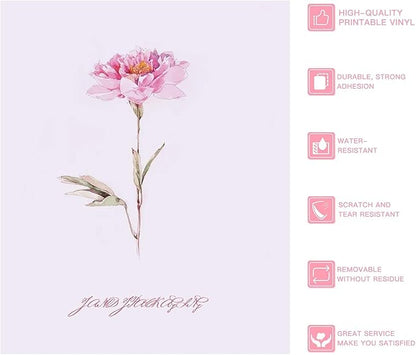 JANDJPACKAGING Printable Vinyl for Inkjet Printer - 55 Pack Matte White Printable Vinyl Sticker Paper Dries Quickly Vivid Colors, Holds Ink Well, Tear Resistant, Inkjet & Laser Printer(140 g)