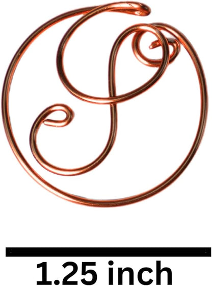 Personalized Initial Copper Bookmark, Set of 5, Handmade Copper Gift for Her, Him, Couple on Birthday, Wedding Anniversary, Alphabet Bookmark (S)