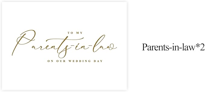 LADY&HOME To My Parents-in-law on Wedding Day Card