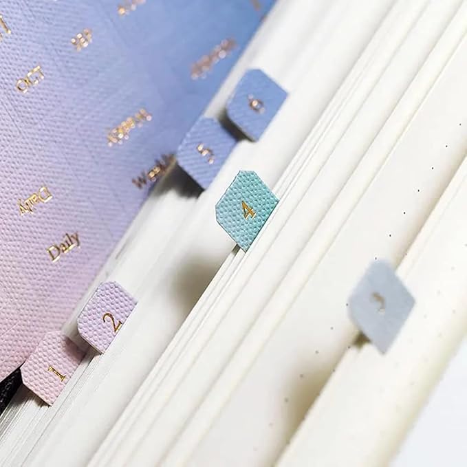 10 Sheets Monthly Adhesive Index Tabs Colorful Monthly Separator Tabs for Office Study Planners Organizations (Summer)