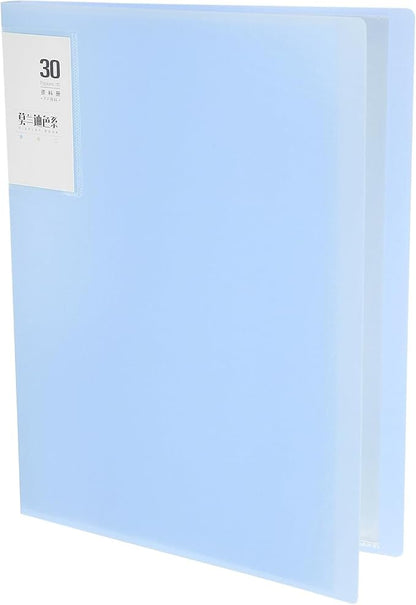 M&G 30-Pocket Binder with PP Plastic Sleeves A4(Blue), Art Portfolio Folder with Clear Sheet Protectors, Display 60 Pages for Organizing Documents, 310x235x20mm