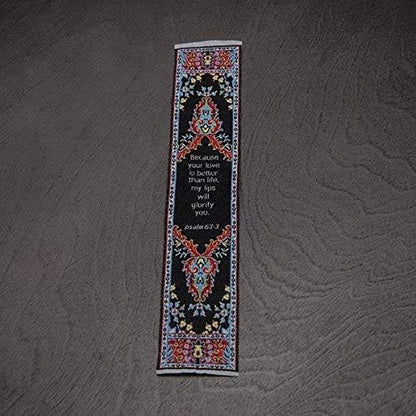 Logos Bookmark -Psalm 63:3, Christian, Cloth Carpet Bookmark