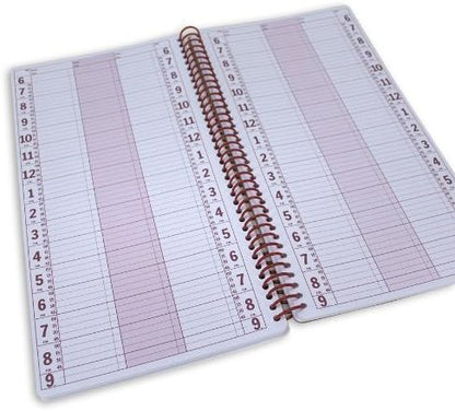Notebook Planner, Appointment Book – Large 7" x 13.5" Undated 2024 Planner, Daily & Hourly Planner – Spiral Notebook Organizer for Scheduling Appointments (3 Columns)