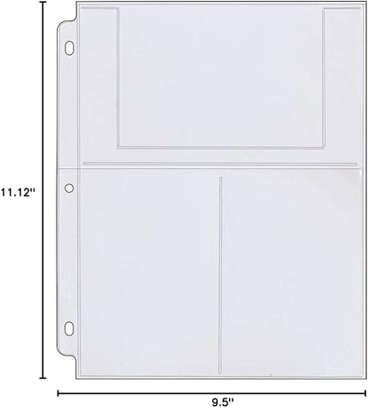 StoreSMART® - Photo/Postcard Page for 3-Ring Binders - Archival-Safe Plastic - Three 4" x 6" Pocket - Holds six Photos/Postcards - 25 Pack - LC46-25