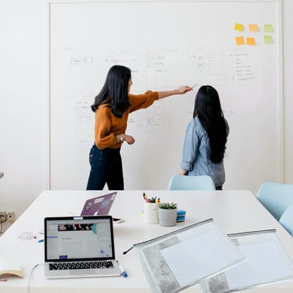 Vuzvuv 26pcs A4 Size 13"x 9.3" Mesh Zipper Pouch Zipper Bags,Document File Folders with Label Sticker,Waterproof Plastic Mesh Bag for File, Makeup, Board Game School Office Home Travel Storage