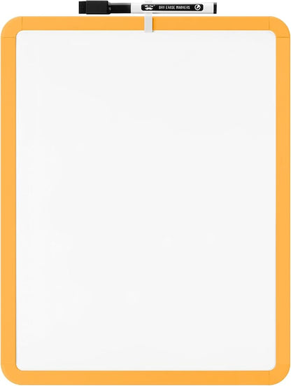 Mr. Pen- Dry Erase Board, 14” x 11” with a Black Dry Erase Marker, Orange Frame, Small White Board, White Board for Kids, White Board for Students, Small Dry Erase Board, Mini White Board