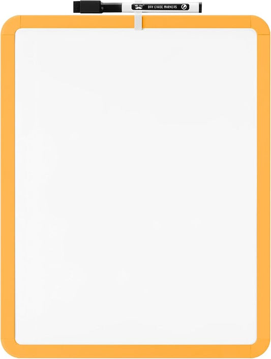 Mr. Pen- Dry Erase Board, 14” x 11” with a Black Dry Erase Marker, Orange Frame, Small White Board, White Board for Kids, White Board for Students, Small Dry Erase Board, Mini White Board
