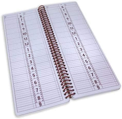 Notebook Planner, Appointment Book –5" x 13.5" Large Undated 2024 Planner, Daily & Hourly Planner – Spiral Notebook Organizer for Scheduling Appointments (2 Columns)