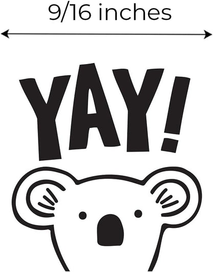 Yay! Koala Stamp / 2000 Plus Self Inking Teacher Stamp/Black Ink for School Worksheets
