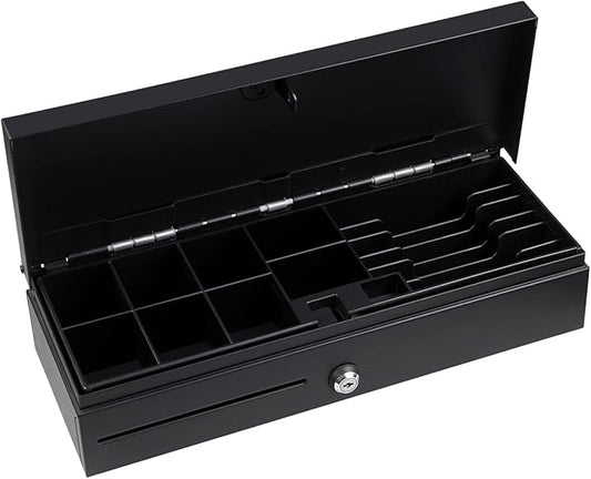 HONEY BEAR Flip-top Cash Drawer with 8 Coins & 6 Bills for POS System Receipt/Thermal Printer,with RJ11 Interface 12V/24V