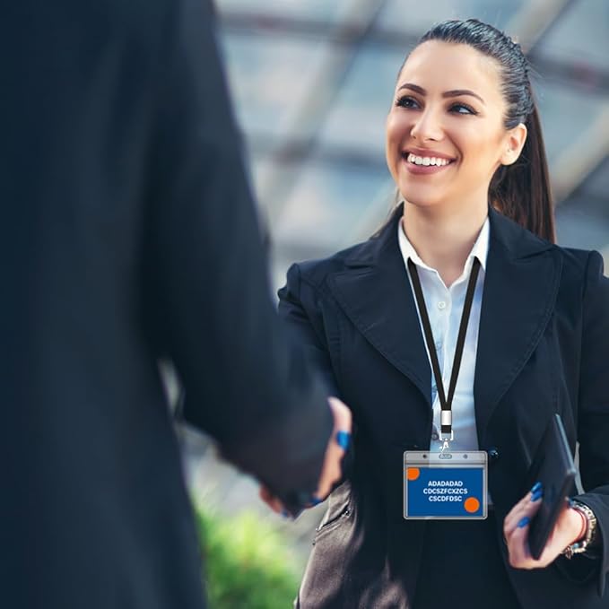 7 PCS Black Lanyards for ID Badges, Keys, Cruise Ship Cards, Keychain, Soft Nylon Neck Lanyard with Clip, Badge Lanyard for Teacher, Kids, Men, Women