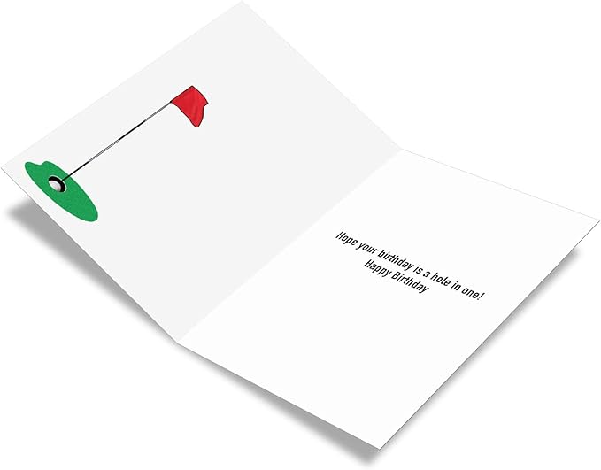 NobleWorks - Funny Happy Birthday Card with Envelope - Congrats Greeting Card for Golfers, Sports, Birthday Fun - Stung Between Holes C6964BDG