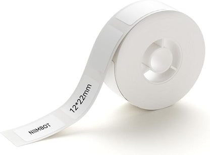 NIIMBOT Label Maker Tape for D11/D110/D101 Label Maker, 12 x 22 mm (0.47'' x 0.87'')-260 Tapes/Roll for Home Office Labeling Tape Replacement, White