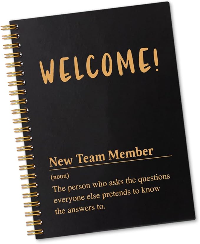 Welcome New Team Member 160 Blank Pages Spiral Notebook, New Hire Gifts for Colleague, New Job Gifts for Coworkers, New Employee Welcome Gifts, Team Notebooks for Employees, Team Member Gifts