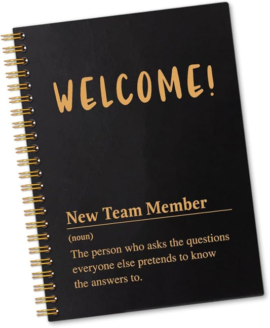 Welcome New Team Member 160 Blank Pages Spiral Notebook, New Hire Gifts for Colleague, New Job Gifts for Coworkers, New Employee Welcome Gifts, Team Notebooks for Employees, Team Member Gifts