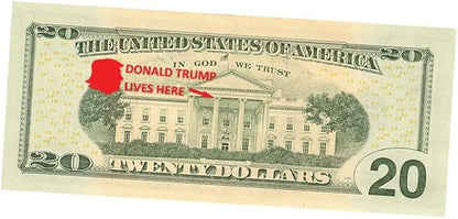 Donald Trump Lives Here Stamp Trump Merchandise Merch Gift Office Novelty Self Inking Stamp for Money