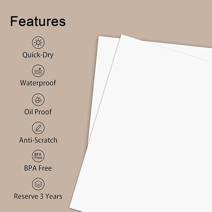 100 Sheets Thermal Printer Paper, 8.5''×11'' US Letter Size, Advanced Printing Paper, Thermal Paper Compatible with Brother Letter Portable Printer, Printer Paper for M08F-Letter, M832, M834, MT800